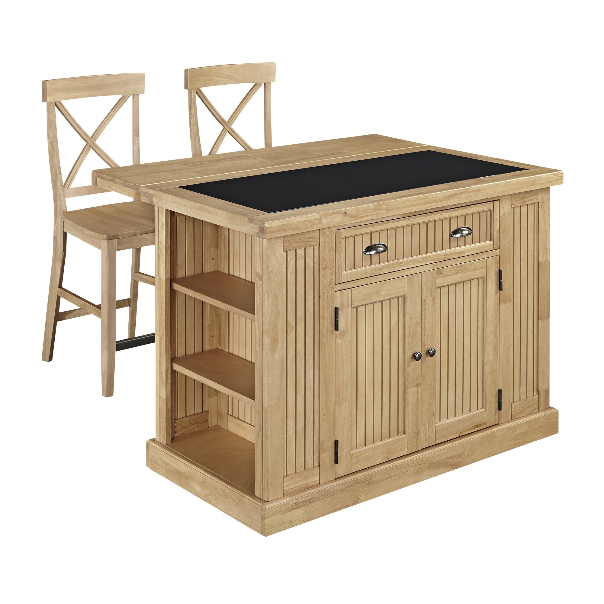 Beachcrest Home Rabin Kitchen Island Set with Granite Top | Wayfair.ca